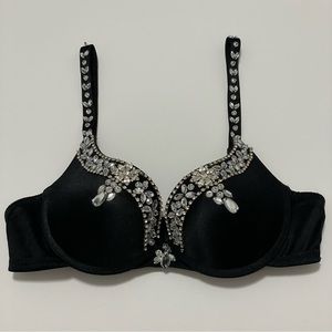 Marciano by Guess Black Embellished Rhinestone Bra Size 32B